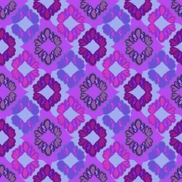 Seamless deep violet lattice vector pattern background. Stock Illustration