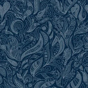 SEAMLESS DENIM FLORAL PATTERN Stock Illustration