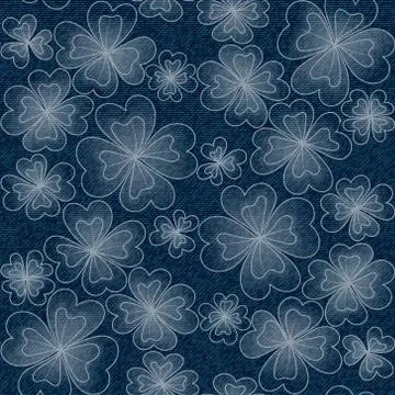 SEAMLESS DENIM FLORAL PATTERN Illustrazione stock