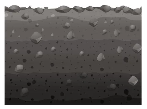 Seamless design with black soil Stock Illustration