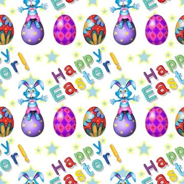 Seamless design for Easter Sunday Stock Illustration