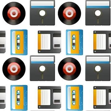 Seamless design pattern isolated on white 스톡 일러스트