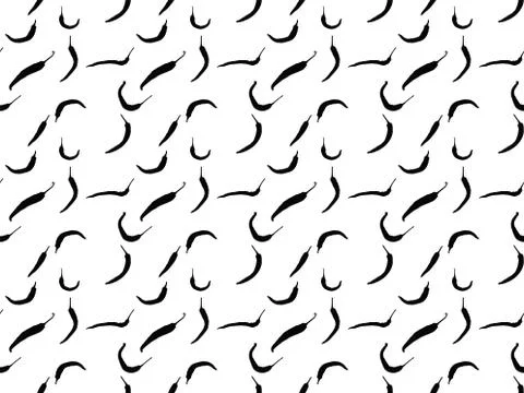 Seamless design of repeated pattern of black peppers illustration Stock Illustration
