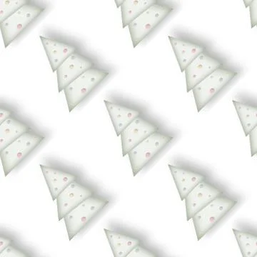 Seamless diagonal christmas tree pattern Stock Illustration
