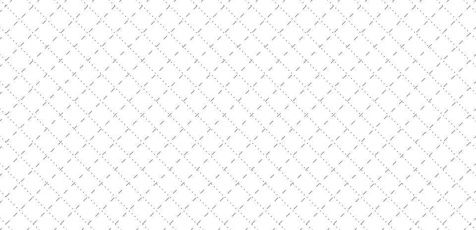 Seamless diagonal dashed crosshatch line pattern background. Stock Illustration