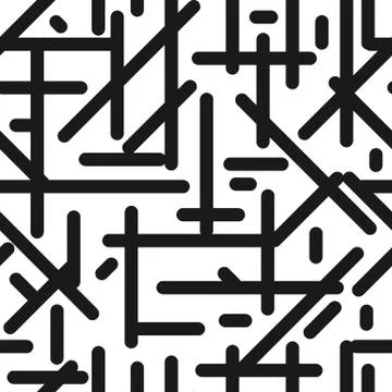 Seamless diagonal line pattern. Monochrome stripes black and white texture Stock Illustration