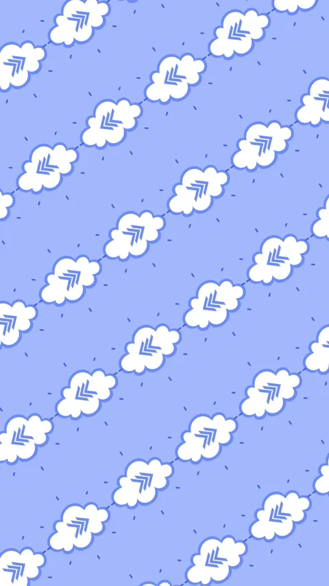 Seamless diagonal pattern of cloud computing icons with green arrows Video stock 333495575