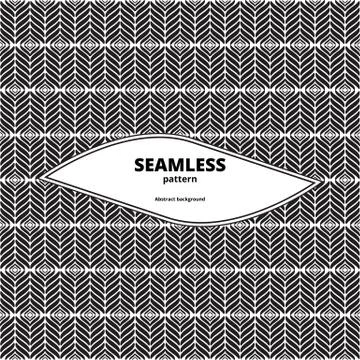 Seamless diagonal pattern. Monochrome linear art. Abstract chevron wallpaper. Stock Illustration