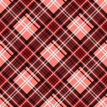 Seamless diagonal pattern in red and white Illustrazione stock