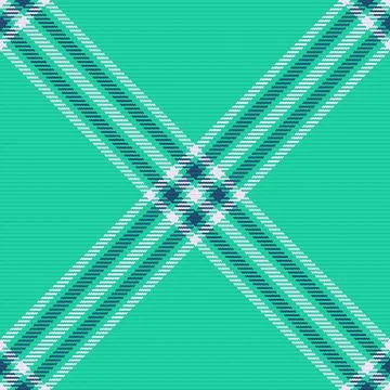 This seamless diagonal plaid pattern features a vibrant green background with Stock Illustration