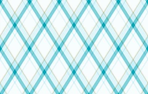 Seamless diagonal plaid pattern featuring elegant teal and soft cream lines o Stock Illustration