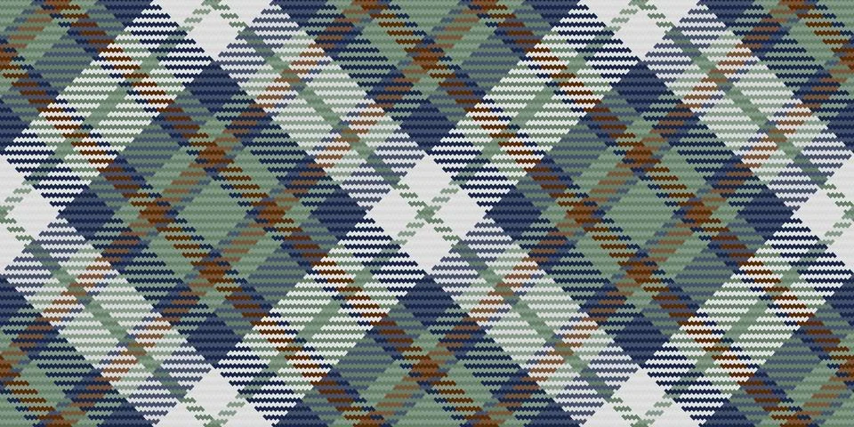 Seamless diagonal plaid pattern in muted greens, blues, and browns.  Perfec.. 스톡 일러스트