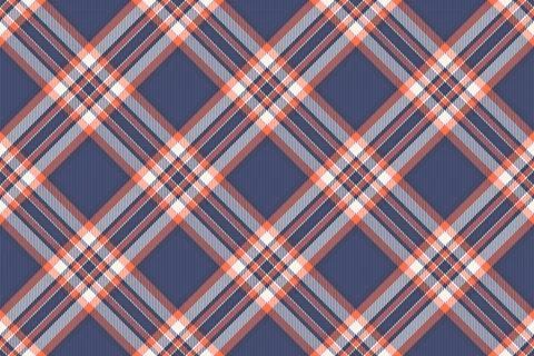 Seamless diagonal plaid pattern in navy, coral, and white.  Perfect for tex.. Illustrazione stock