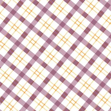 Seamless Diagonal Plaid Pattern in Purple and Orange for Textile and Backgr.. Stock Illustration