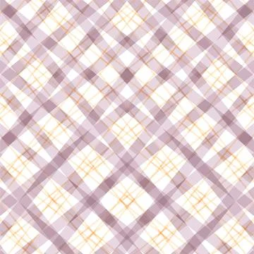 Seamless Diagonal Plaid Pattern in Purple and Orange for Textile and Backgr.. Stock Illustration