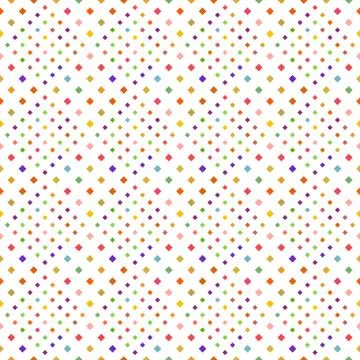 Seamless diagonal square pattern background - multicolor vector design Ilustração Stock