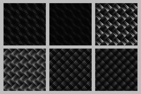 Seamless diagonal square pattern background set 스톡 일러스트