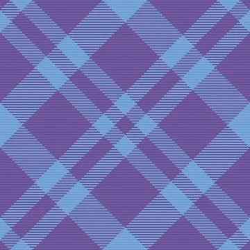This seamless diagonal tartan pattern features a sophisticated blend of purpl Stock-Illustration
