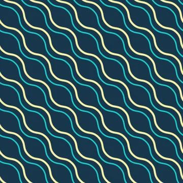 Seamless diagonal wave abstract pattern Stock Illustration