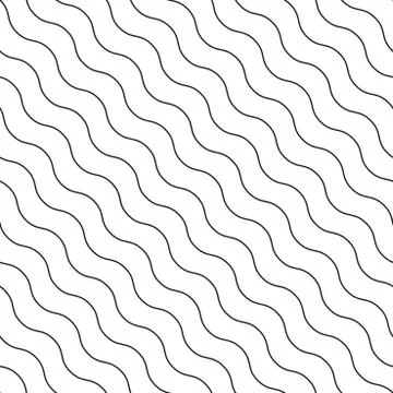Seamless diagonal wavy vector pattern. Stock Illustration