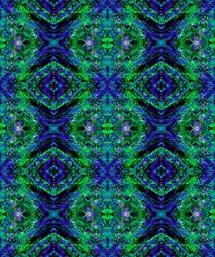 Seamless diamond pattern blue green Stock Illustration