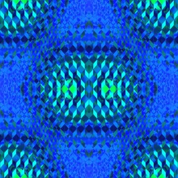 Seamless diamond pattern blue green Stock Illustration