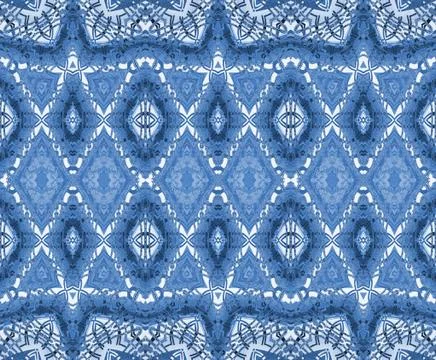 Seamless diamond pattern blue white Stock Illustration