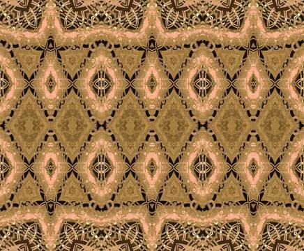 Seamless diamond pattern brown gold pink Stock Illustration