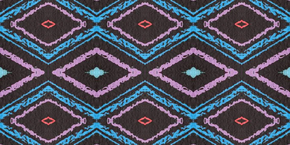 Seamless Diamond Pattern. Drawn in Bold Stripes Stock Illustration