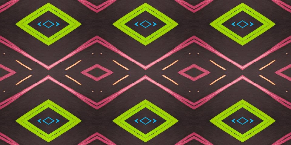 Seamless Diamond Pattern. Drawn by Brush Square Stock Illustration