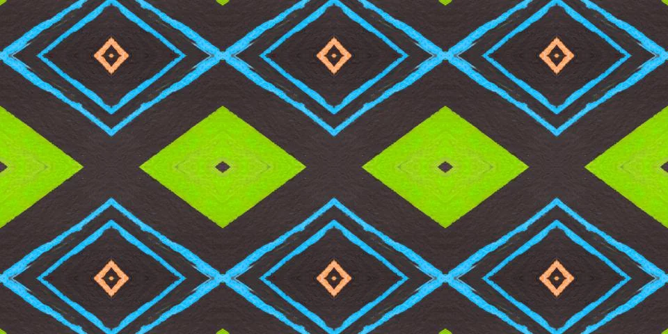 Seamless Diamond Pattern. Drawn by Water Triangle Stock Illustration