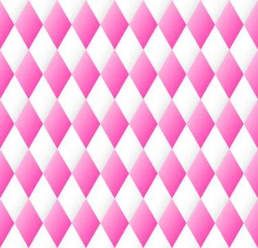 Seamless diamond pattern in pink and white Illustrazione stock