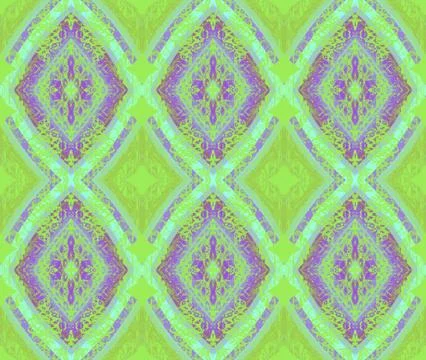 Seamless diamond pattern purple green Stock Illustration