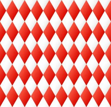 Seamless diamond pattern in red and white Illustrazione stock