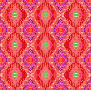 Seamless diamond pattern red green Stock Illustration