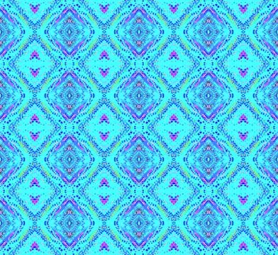 Seamless diamond pattern turquoise blue purple magenta yellow Stock Illustration