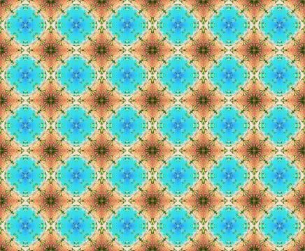 Seamless diamond pattern turquoise brown Stock Illustration