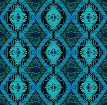 Seamless diamond pattern turquoise green Stock Illustration