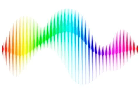 Seamless diamonds texture iEqualizer lines in ful spectrum shades. Isolated. Stock Illustration