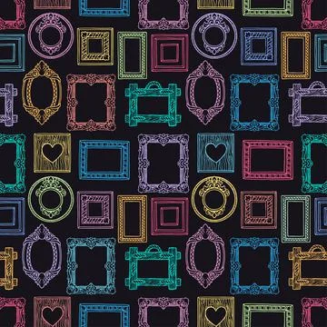 Seamless different color frames Stock Illustration