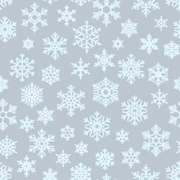 Seamless different geometric snowflakes background for packaging, cards, party Illustrazione stock