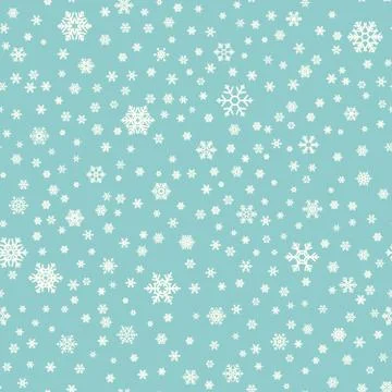 Seamless different geometric snowflakes background for packaging, cards, party Illustrazione stock