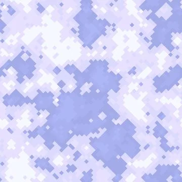 Seamless digital arctic pixel camo texture vector for army textile print Stock Illustration