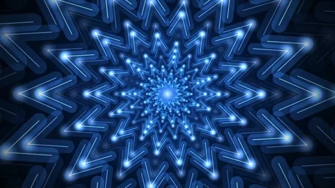 Seamless Digital Arrow Grid Tunnel Loop Stock Footage 340875155