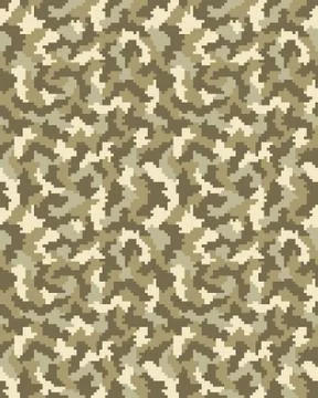 Seamless digital camouflage Stock Illustration