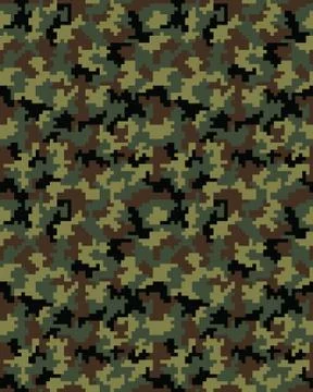 Seamless  digital camouflage Stock Illustration
