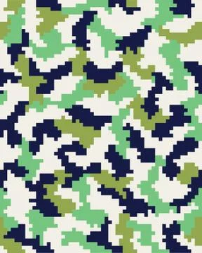 Seamless digital camouflage Stock Illustration