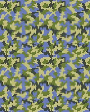 Seamless digital camouflage Stock Illustration