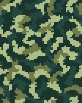 Seamless digital camouflage Stock Illustration