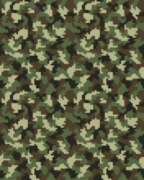 Seamless digital camouflage Stock Illustration